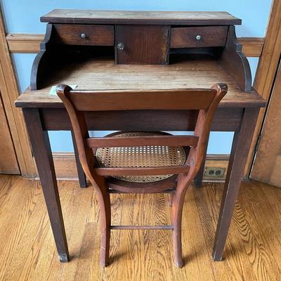 Antique Desk With Chair