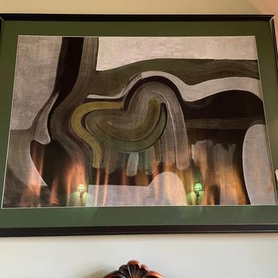 Large Framed Abstract Art Print