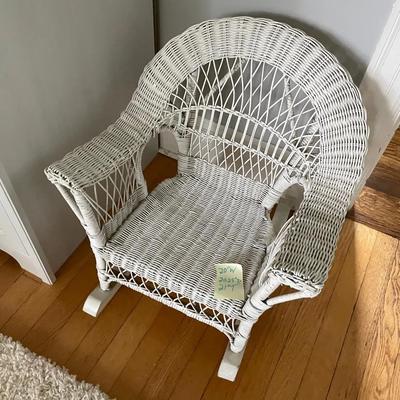 Child Sized Wicker Rocking Chair