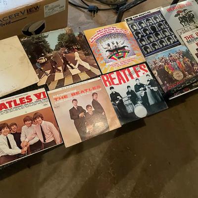 Large Lot Of Vintage Beatles Records