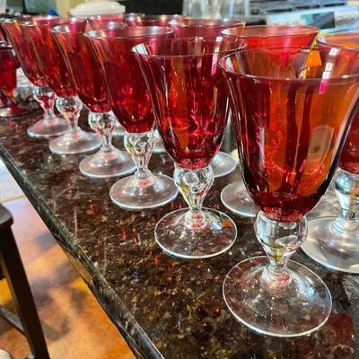Lot Of Red Ruby Glass