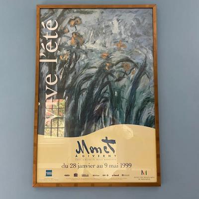 Framed Monet Exhibit Poster From 1999