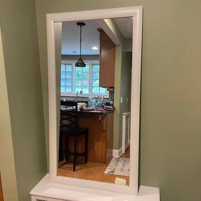 White Framed Mirror