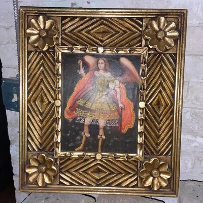 Small Painting Of A Figure In Gold Frame