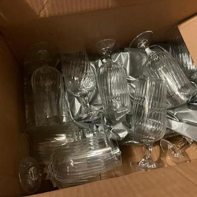 Set Of Ribbed Glassware