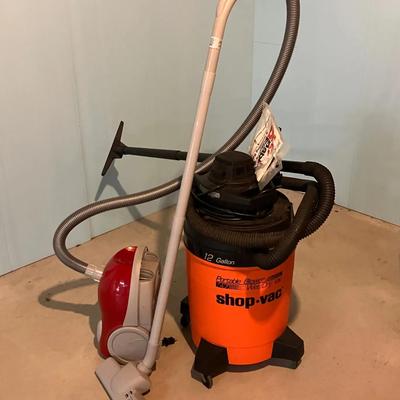 12 Gallon Wet/Dry Shop Vac and Eureka Canister Vacuum