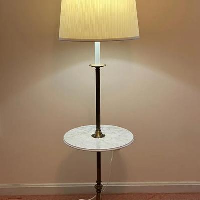 Vintage Honi Chilo Floor Lamp with Marble Table