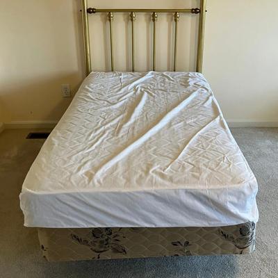 Twin Brass Bed Frame with Mattress