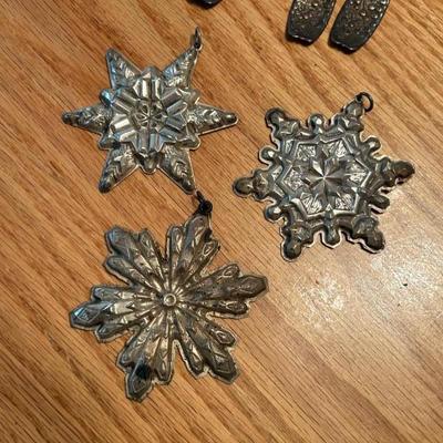 Sale Photo Thumbnail #182: Vintage sterling silver ornaments by Gorham. 