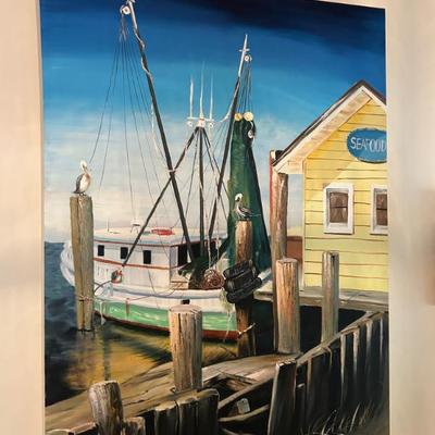 Sale Photo Thumbnail #8: Large original oil painting. 