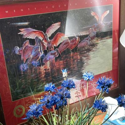 Sale Photo Thumbnail #249: Large framed SEWE print signed by the artist. 