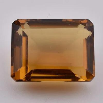 20.2 Carat Natural Unheated Rectangular Citrine - VVS