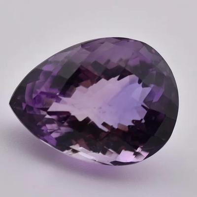 27.2 Carat Natural Unheated Pear Amethyst - VVS