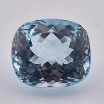 16 Carat Natural Cushion Sky Blue Topaz - VVS