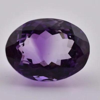 15.3 Carat Natural Unheated Oval Amethyst