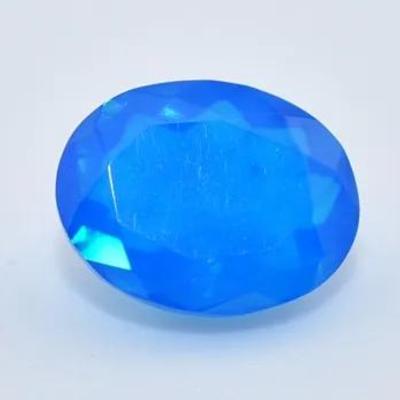 1.1 Carat Natural Oval Blue Opal - Possibly Treated