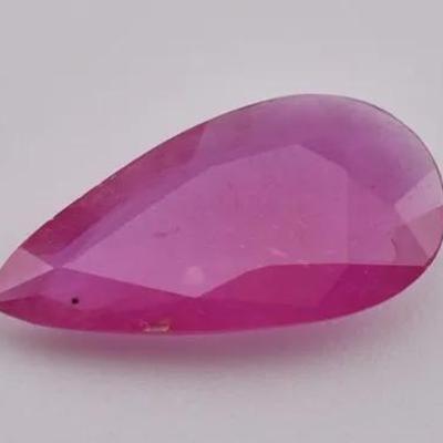 5.7 Carat Natural Treated Pear Pink Ruby