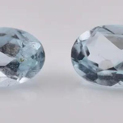 1.1 TCW Natural Oval Twin Blue Topazes - VVS to IF