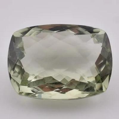 17.4 Carat Natural Cushion Green Amethyst
