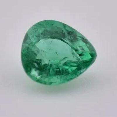 0.4 Carat Natural Pear Colombian Emerald - SI1 - Possibly Treated