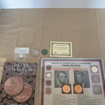 Coin Collection, Folder, And Various Coins