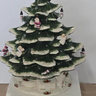 Royal Albert Porcelain Handmade Christmas tree.