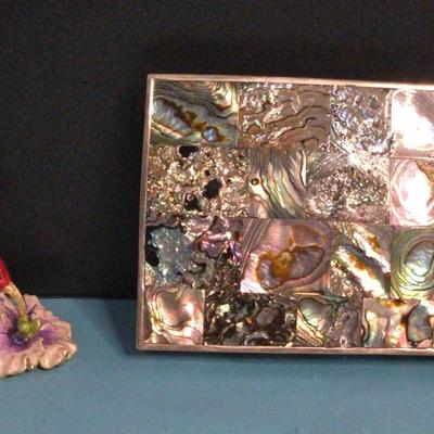 A Vintage Mexican Alpaca Silver  And Hummingbird Trinket Boxes