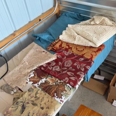 Collection Of Wool Tapestry And Handmade Tablecloths