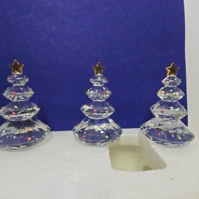 \nJudith Ripka Home Crystal Christmas Tree's Small( Set Of 3) 