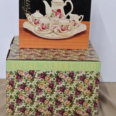 Royal Albert Old Country Roses Collection And Baum Brothers Formalities Miniature Tea Set