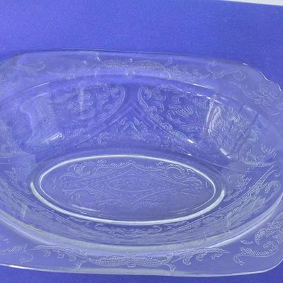 Federal Glass Madrid Pattern Vegetable Serving Bowl, clear depression glass