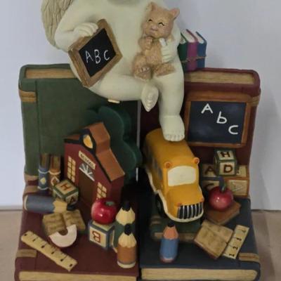 “Classical Treasures” Figurine And Two Bookends
