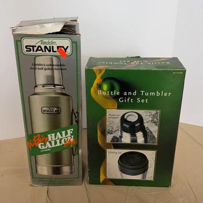 Aladdin Stanley Half Gallon Thermos And Bottle/Tumbler Gift Set