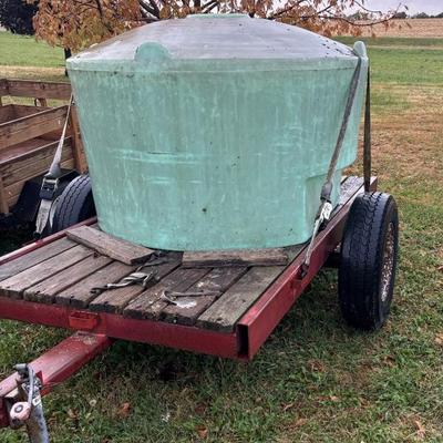 Sale Photo Thumbnail #22: Small Wooden Flatbed Trailer