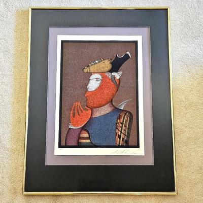  Mihail Chemiakin Russian (1943 - ) Signed Serigraph – Limited Edition 55/300 – Framed 35” x 45.5”