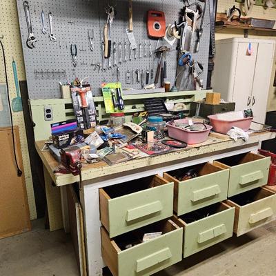 Everything on and in this workbench!  Tools!