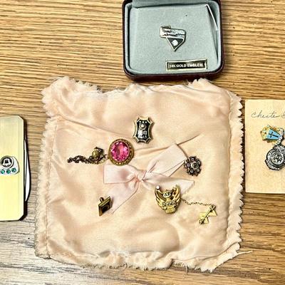 Vintage Gold Pins - Kappa Kappa Gamma Sorority Pins, Enamel Badges Included from USWest and other's