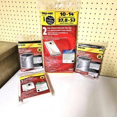 Lot Shop-Vac Filter Bags & Foam Sleeves 10-14 Gal 90671, 90585R, 90585R, 90107B New Sealed