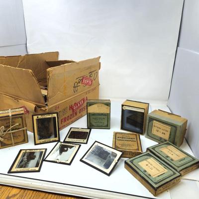 Antique Glass Lantern Slide Lot – Denver Colorado & Railroad Scenes – Early 1900s Photography - Historical