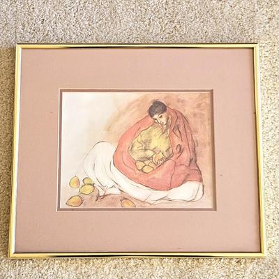 - Smaller Framed Lithograph of "Woman with Pears" by R.C. Gorman (not signed)

