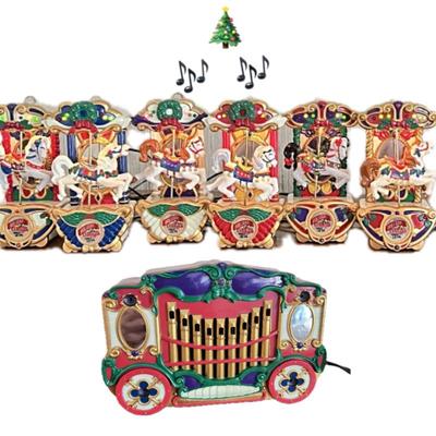 6 CAROUSEL HORSES RIDE, WHILE THE CIRCUS ORGANY PLAYS 21 FAVORITE CHRISTMAS CAROLS! 