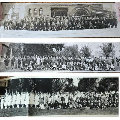 Vintage 1920s Panoramic Photos Colorado Sheriffs Peace Officers Convention + USWV Encampment - Ephemera