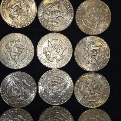 1965 - 1970 SILVER Kennedy Half Dollar Lot Of 12 Coins