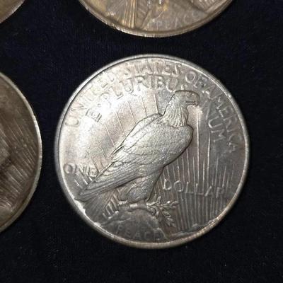 SILVER 1920s And 1934 Peace Dollar Lot Of 11 Coins