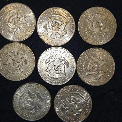 1965 - 1970 SILVER Kennedy Half Dollar Lot Of 8 Coins
