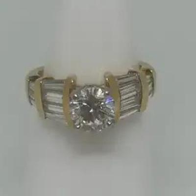 Lady's Brilliant Cut Diamond Ring 3.8 dwt 18K Yellow Gold