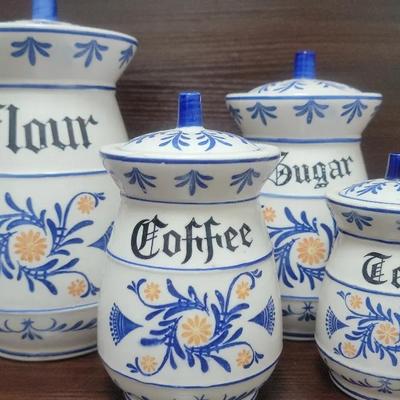 Vintage 1950s Royal Sealy Heritage Canister Set