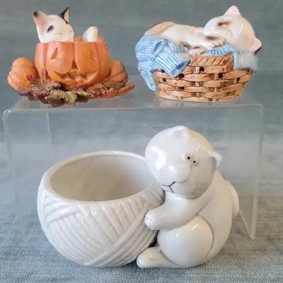 Cat Collectibles Featuring Fitz And Floyd,  Lenox And Avon