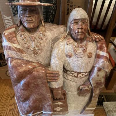Native American - Alabaster sculpture