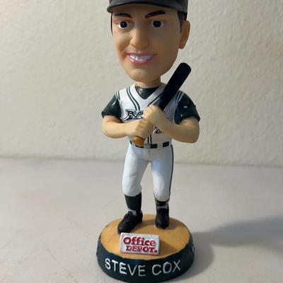 Signed Steve Cox Bobble-Head Figure